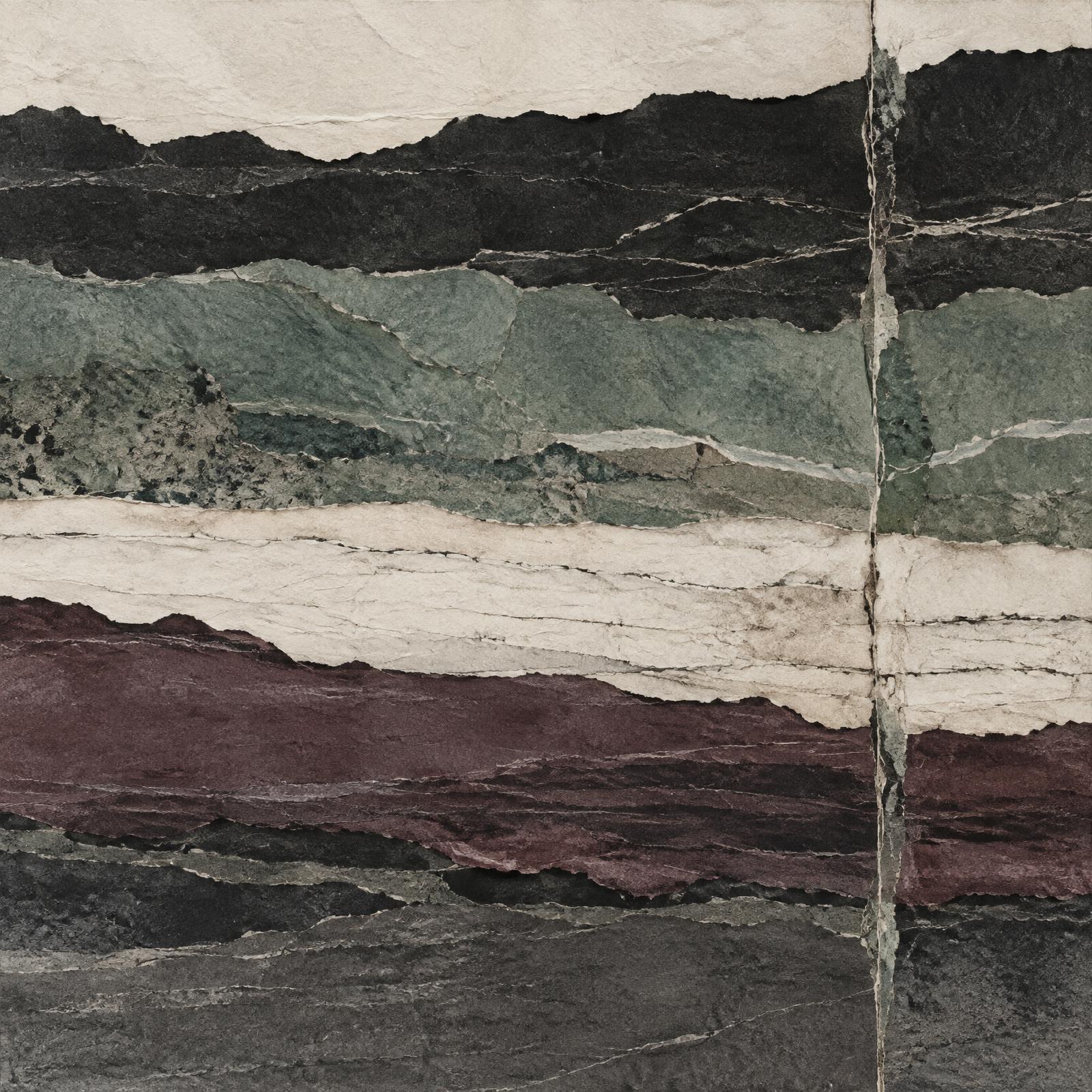 Abstract artwork inspired by geological strata